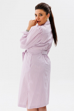 Платье с карманами из мягкого хлопка на каждый день Anelli 1334 сирень - фото 5