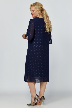 Платье шифоновое с разрезами и ремнем для нарядных случаев Новелла Шарм А3848-7 - фото 3