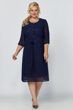 Платье шифоновое с разрезами и ремнем для нарядных случаев Новелла Шарм А3848-7 - фото 4