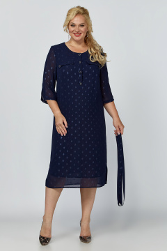 Платье шифоновое с разрезами и ремнем для нарядных случаев Новелла Шарм А3848-7 - фото 5