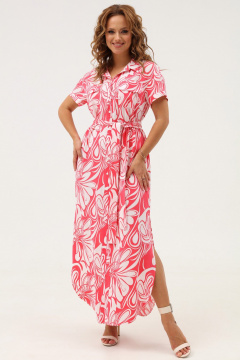 Платье-рубашка яркое из хлопка с карманами Angelina & Сo 1115 - фото 3