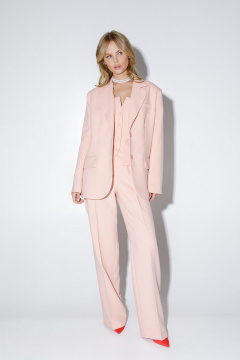 Костюм из жакета, топа и брюк с заутюженными стрелками PiRS 5216 персик - фото 1