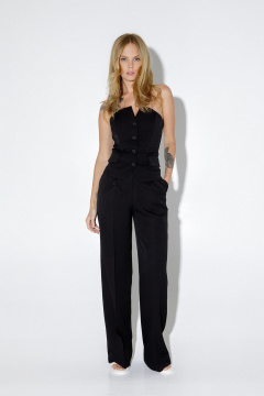 Костюм-тройка с жакетом и топом из текстильной ткани PiRS 5244 черный - фото 3