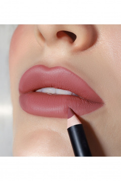 Карандаш для губ розовый с насыщенным матовым покрытием LUXVISAGE SOFT MATTE 605 Lilac Pink - фото 3