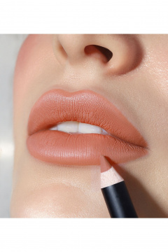 Карандаш для губ бежевый и коричневый с насыщенным пигментом LUXVISAGE SOFT MATTE 608 Coral Beige - фото 3