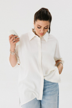 Рубашка белая, классика, удобство, изысканный крой Anelli 1324 воздух - фото 3