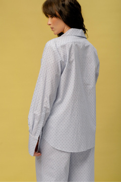 Блуза в полоску с накладным карманом и спущенными плечами JRSy 2305 - фото 2