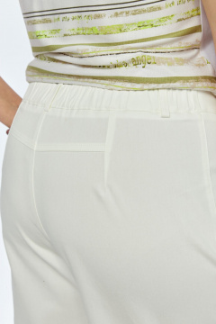 Белые брюки с высокой посадкой, демисезон, хлопок Anna Majewska 1545 - фото 3