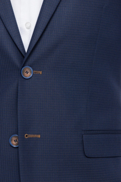 Классический деловой костюм из текстиля синяя кепка LAGENTE 0625.170 синий - фото 5