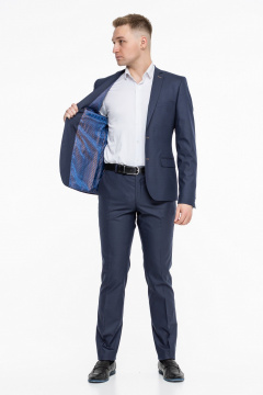 Деловой костюм 2-ка из текстиля синяя классика LAGENTE 0625.176 синий - фото 3