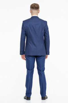 Классический деловой костюм двойка ткань немнущаяся LAGENTE 0647.176 синий - фото 4