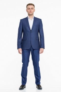 Классический деловой костюм двойка с приталенным силуэтом LAGENTE 0647.182 синий - фото 5