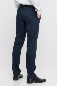Брюки мужские зауженные классические со стрелками из текстиля LAGENTE 6041-1.176 синий - фото 3