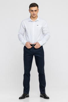 Брюки классические зауженные со стрелками для делового образа LAGENTE 6041-1.188 синий - фото 1