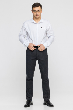 Брюки серые классические зауженные с подкладкой LAGENTE 6041-3.176 серо-коричневый - фото 1