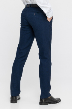 Стильные зауженные брюки со стрелками из немнущейся ткани LAGENTE 6041-5.182 синий - фото 3