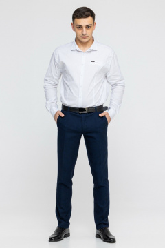 Стильные зауженные брюки со стрелками из немнущейся ткани LAGENTE 6041-5.182 синий - фото 1