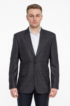 Классический мужской пиджак из текстиля с двумя карманами Pan-Mod 3123.188 темно-серый - фото 3