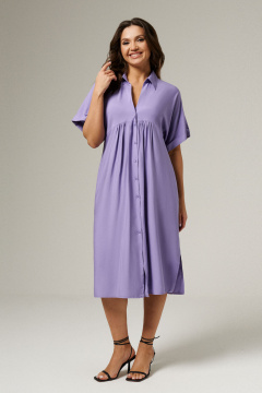 Платье летнее повседневное женское короткое из вискозы Панда 181287w лиловый - фото 1