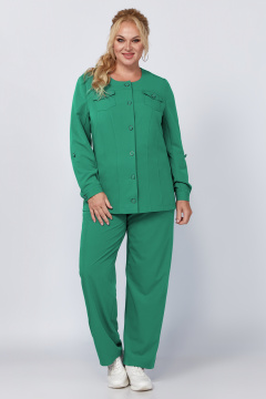 Деловой женский костюм из гальяно жакет и брюки палаццо Новелла Шарм А3972-4 - фото 1