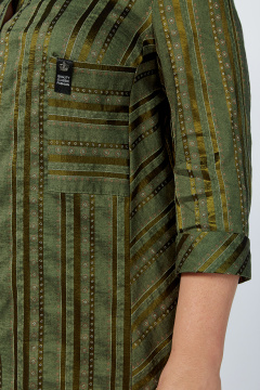 Блуза из полоски с круглым вырезом и коротким рукавом Новелла Шарм А4001-4 - фото 3