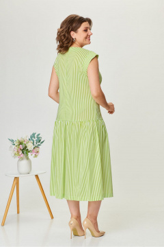 Платье из хлопковой полоски с присборенной юбкой Fortuna ШЖ 715 - фото 2