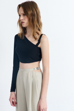 Брюки классические из костюмной ткани с складками AG Green G513/6 бежевый - фото 2