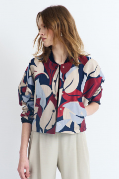 Короткий жакет на пуговицах с карманами из текстиля AG Green G508/16 - фото 2