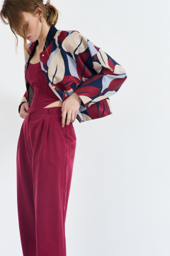 Короткий жакет на пуговицах с карманами из текстиля AG Green G508/16 - фото 3