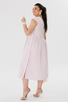 Розовое платье оверсайз из хлопкового текстиля Anelli 1059 розовый_кварц - фото 4
