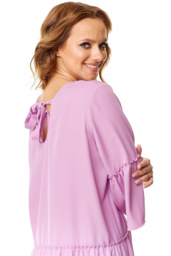 Платье свободного кроя с присборенным воланом Mubliz 151 лаванда - фото 4