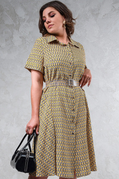 Летнее платье-рубашка из вискозы с пуговицами Avanti 1634-1 - фото 1