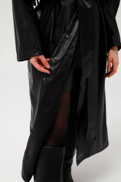 Элегантный тренч из экокожи с поясом MASHA SKORINA MS-TB-4-001 - фото 5