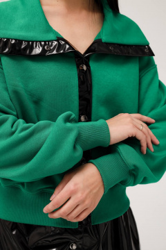 Кардиган из трикотажа с лаковой планкой и поясом MASHA SKORINA MS-СL-5-002 - фото 2