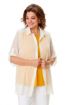 Летний комплект из шифоновой блузы и майки-топа Abbi 5034 - фото 1