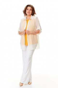 Летний комплект из шифоновой блузы и майки-топа Abbi 5034 - фото 3