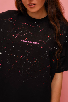 Трендовая футболка с ручной росписью и надписью MASHA SKORINA MS-T-8-001 - фото 3