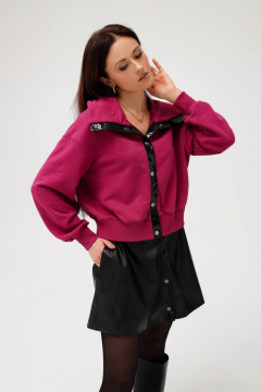 Мини-юбка из эко кожи с кнопками и классическим силуэтом MASHA SKORINA MS-SЕ-3-001 - фото 4