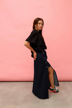 Джинсовая макси-юбка с эластичным поясом MASHA SKORINA MS-SJ-3-001 - фото 5