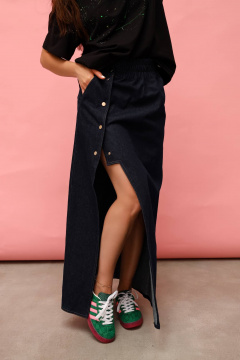 Джинсовая макси-юбка с эластичным поясом MASHA SKORINA MS-SJ-3-001 - фото 1