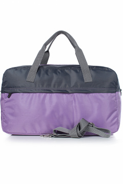 Серая/фиолетовая текстильная дорожная сумка для командировок Galanteya 14723.24с691к45 лаванд/серый - фото 2