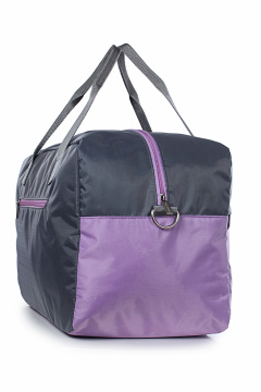 Серая/фиолетовая текстильная дорожная сумка для командировок Galanteya 14723.24с691к45 лаванд/серый - фото 4