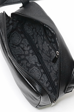 Классическая черная сумка из экокожи с регулируемым ремнем Galanteya 26822.23с23к45 черный - фото 5