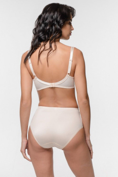 Высокие бежевые трусы из эластичного трикотажа с кружевом Milady 218 8.20 - фото 4