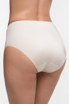 Высокие бежевые трусы из эластичного трикотажа с кружевом Milady 218 8.20 - фото 3