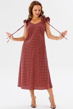 Летнее платье-сарафан из хлопковой ткани с рюшами и клеткой Angelina & Сo 1122 - фото 1