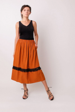 Юбка на каждый день из вискозы, демисезонная BURVIN 7435-21 2 - фото 1