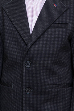 Стильный деловой пиджак из текстиля, коричневый, классика Pan-Mod 4502 серо-коричневый - фото 5