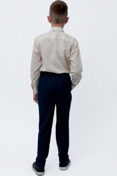 Брюки школьные демисезон, синий, классический крой, комфортные Pan-Mod бд-938418 синий - фото 2