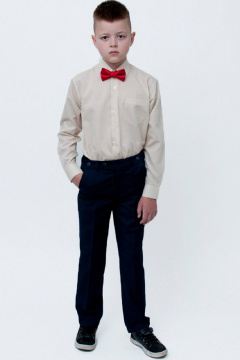 Брюки школьные демисезон, синий, классический крой, комфортные Pan-Mod бд-938418 синий - фото 1